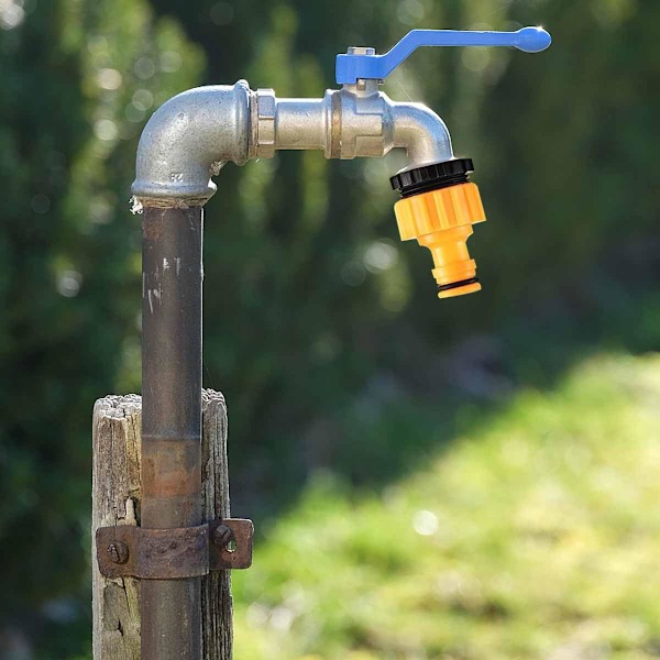 6 stk. haveslangedele og -stik, plastik slange gevind udendørs havehane stik over jorden sprinkleranlæg til gård