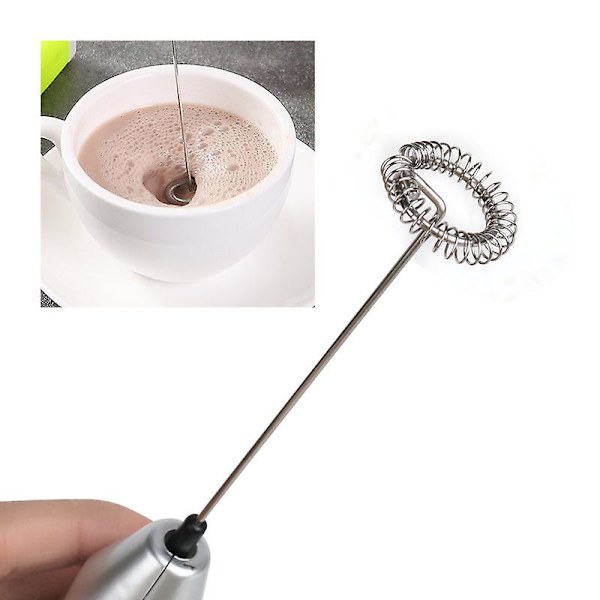 Eggvisp i rustfritt stål, håndholdt elektrisk melkevisp, kreativ melke- og kaffemikser, mini melkeskummer