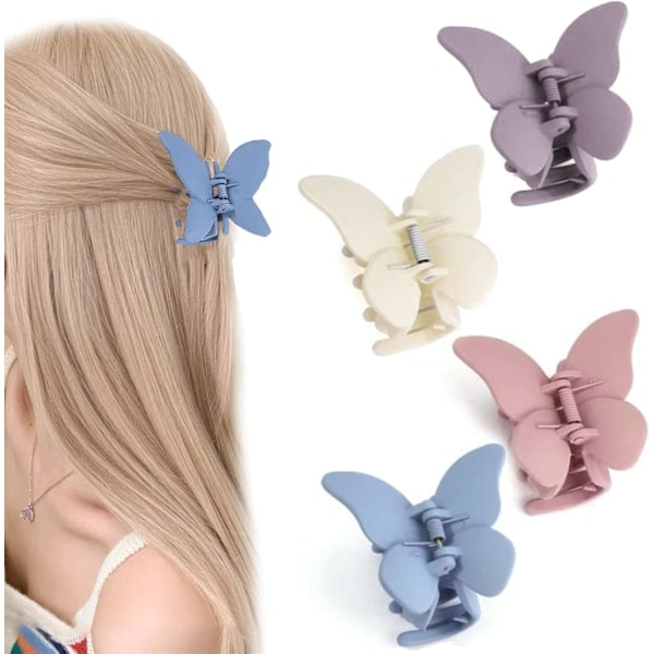 St Butterfly Hårklämmor Halkfria Fjäril Hårklämma Starkt Grepp Hårklämma för Medium Tjockt Hår 6 Färger Franska Håraccessoarer_ryy
