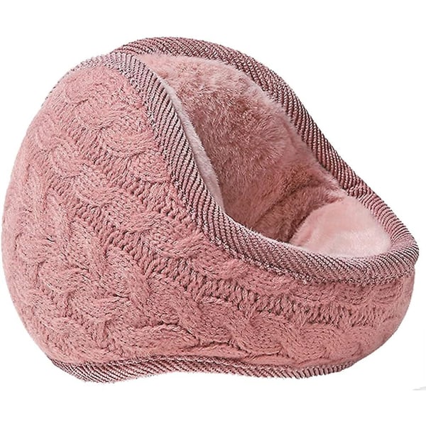 Öronmuffar Vinter Kvinna, Dam Vinter Öronmuffar Unisex Varma Stickade Öronvärmare Vikbara Öronmuffar För Kvinnor Twist Rosa Twist pink