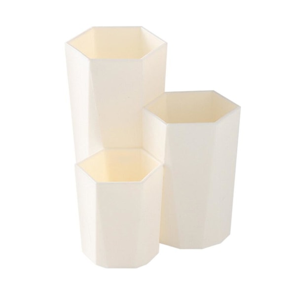 Penn- och Pennskåp för Skrivbord, Sminkbord, Tillbehör, Sminkborstar, Mugg, Pennhållare, Vit, 11,5 * 11,5 cm White 11.5*11.5cm
