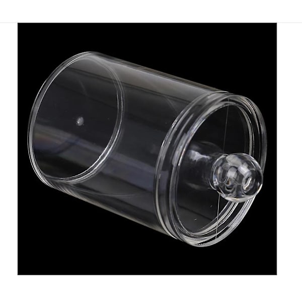 Akryl Bomuldspod Storage Bomulds Pude Doner Makeup Organizer Med Låg, Transparent Badeværelse Apoteker Glas Opbevaring Til Bomulds Kugler, Pods, Q-tips