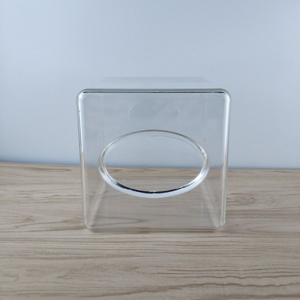 Akryl Vevboks Deksel 5.1x5.1x5.4'' Klar Vevholder Serviettdispenser for Hjem Kontor Restaurant-Klar