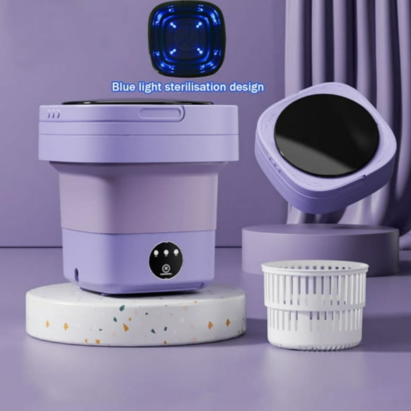 Smart Mini Bærbar Vaskemaskine Undertøj Sterilisation Washer (Hvid)