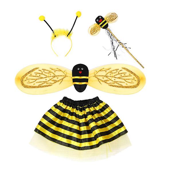 Bee Performing-dräkter Bee Girl-kjol Bee Wing Performing-dräkter Bee Cosplay-kostymer Gul66*17cm Yellow 66*17cm