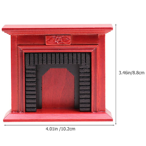 Miniatyrspis för Minihus Tiny House Spis Miniatyr Möbel Spis Miniatyr Röd 10.2X8.8CM Red 10.2X8.8CM