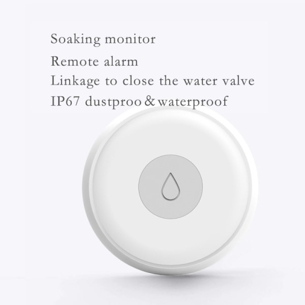 Vandlækagedetektor Sensor Alarm: Hjemme Vandoverløbsmonitor Smart Vask Overløbsmonitor Justerbar Vådt Fugtighedsalarm Rør Lækage