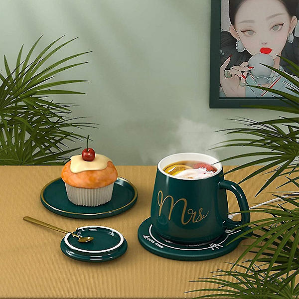 Smart Kaffevärmare, Kontorsvärmare för Kaffe, Kompatibel med Te, Mjölk, Grönt