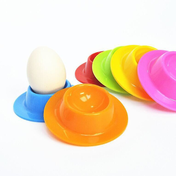 Eggeholder Sett, Silikon Eggeglass Sett Eggeglass Stativ For Kjøkken Kokte Egg Frokost (6 stk Flerfarget)