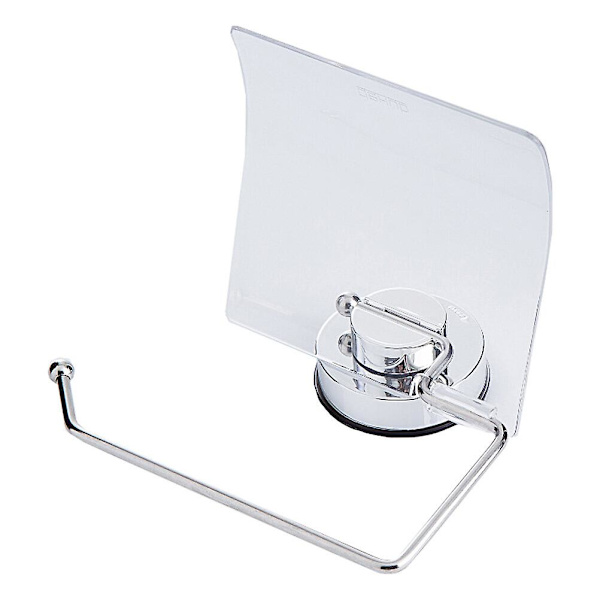 Vægmonteret Papirhåndklædeholder Halv Åben Badeværelse Toiletpapirholder Badeværelsespapir Stativ Sugeskål Toil transparent 15x14cm