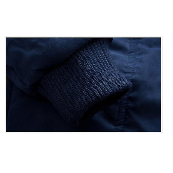 Børne Bomuldsforet Skrå Lynlås Tykk Fleece Hættetrøje Bomuldsforet Jakke 110cmnavy navy 110cm