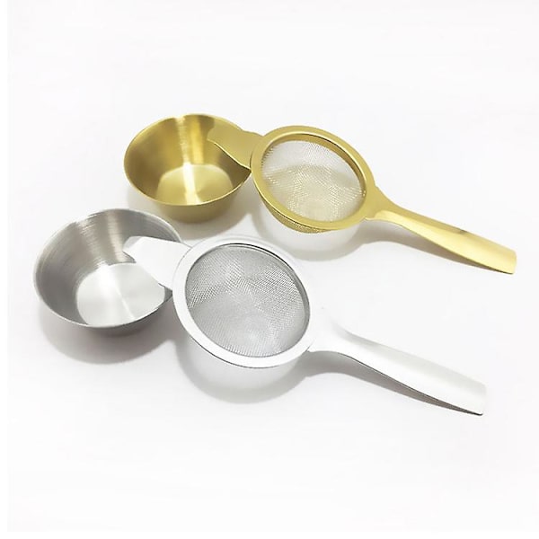2 Sæt Te Si Til Løs Te, Te Infuser Til Løse Blade, Rustfrit Stål Te Filter Med Drypbakke, Køkkenredskab Med Langt Håndtag Og Stativ