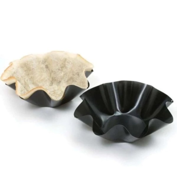 Kitchen Tortilla Bowl Maker, Non-Stick Carbon Steel,Nonstick Tortilla Bowl Bakers/Makers, 1-Pack, Black