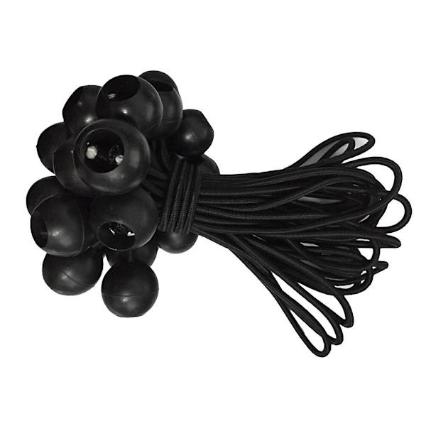 25 st 15 cm Hög Elastisk Boll Tält Spännband Elastisk Snöre Camping Tillbehör För Tält Black 25pcs