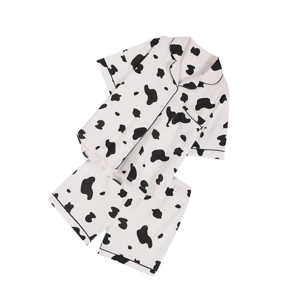 1 Set Kreativa Ko-Mönstrade Pyjamas Kortärmad Nattkläder Byxor Set66X46CM 66X46CM