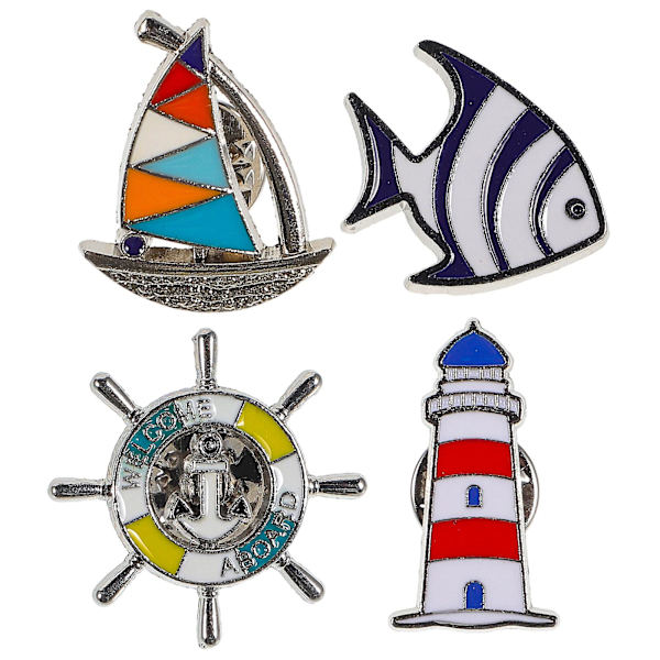 4 kpl Muistomerkki Koriste Enamel-solki Naiset Tytöt Lahjat Piirretty Solki Merieläin Kala RintamerkkisolkiM M