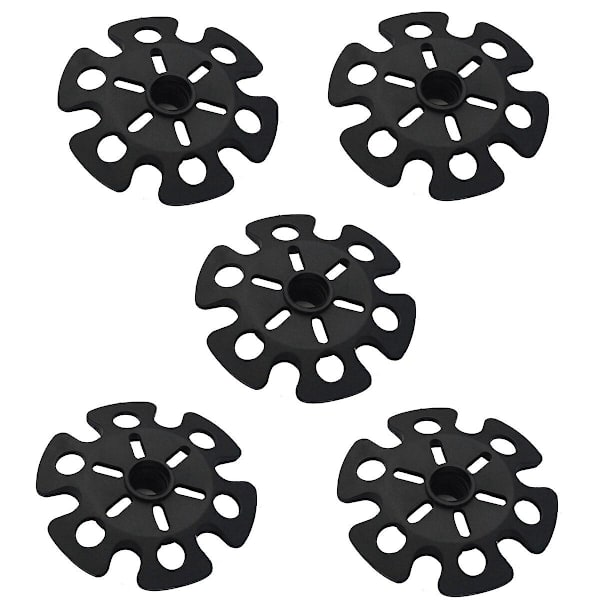 5 stk. Udendørs Klatring Vandrestav Spidser Snefnug Mud Ski Kurve Vandrestav Kurve Beskyttere Rep Black
