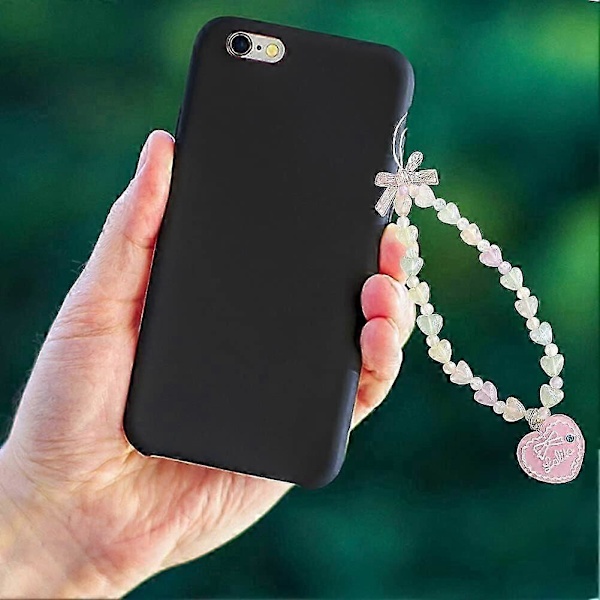 Bohemisk Mobiltelefonkedja Anti-förlorad Mobiltelefon Snodd Rem Pärlor Handledsrem Färgglada Pärlor Kärlek Mobiltelefon Charm Mobiltelefon Halsband Mobiltelefon Strawberry