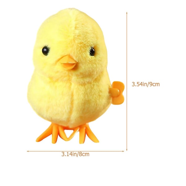Plush Kyckling Uppdragsleksak Hoppande Leksak Uppdragsleksak Simuleringskyckling Leksak Gul 9X8CM Yellow 9X8CM