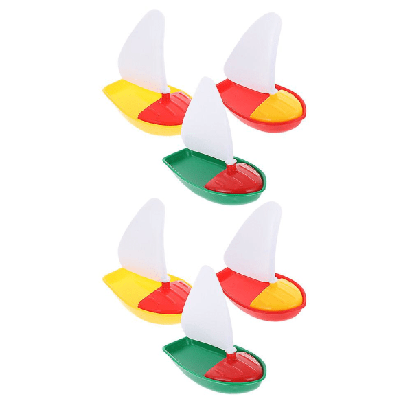 6 st Minileksak Båtleksaker Barnbadleksak Leksaksbåt Strand Barnleksaker Barn SimleksakSlumpmässig färg15X14X8,8CM Random Color 15X14X8.8CM