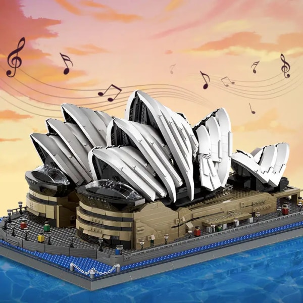 Sydney Opera House 3D-puslespillmodellsett og gave til barn og voksne Micro Mini Block