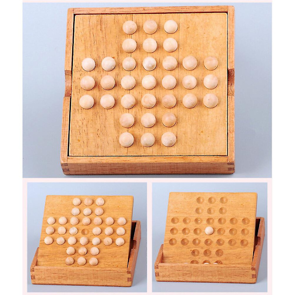 Sektionerede Tallerkener Voksne Intelligens Legetøj Strategispil Solitaire Diamant Skak