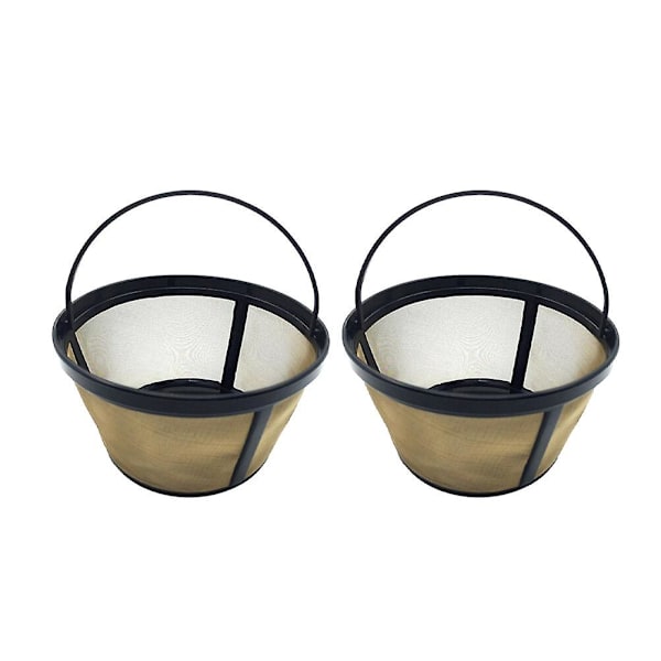 2 stk. Spandbægerformet Kaffe Filter Genanvendeligt Kaffe Filter Mesh Kurv (gylden)Golden11x8.2x6.2cm Golden 11x8.2x6.2cm