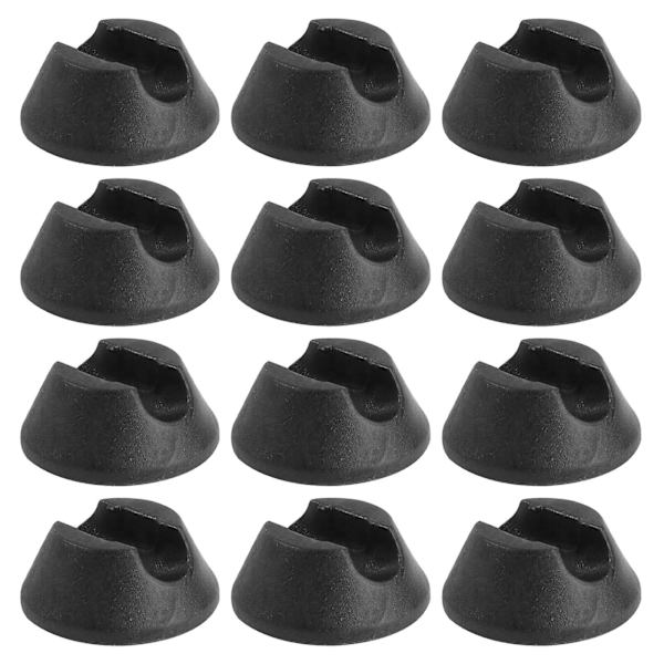 16 stk. Bordben Dæksler Anti-Skrid Sikkerhedsstole Ben Hætter Hårnål Stol Fod Puder Sort 3X3CM Black 3X3CM