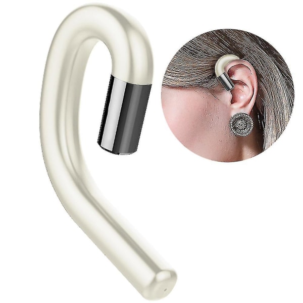 Ørekrog Bluetooth trådløs hovedtelefon med mikrofonHvid White