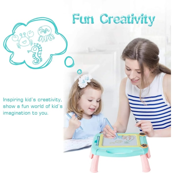Toddler , leksaker för 1-2-åriga flickor, magnetisk ritbräda skrivplatta för barn, pedagogiska lärande Reseleksaker för 1 2 3 åring (gree