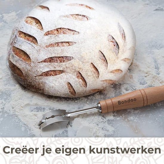 Rund Jäskorg för Bröd 9 Tum Sourdough Jäsningskit med Foder, Lame, Degskrapa, Visp och Borste för Hemma Bagare