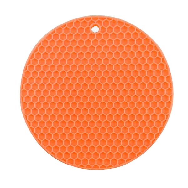 Silikon Isolationsmåtte Honningkage Grydeholder Skridsikker Varmebestandig Bordmåtte Til Gryde Pander Skål Kop (orange)Orange Orange