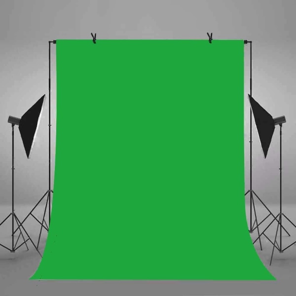 2x3m Grøn Skærm Baggrund Polyesterstof Chromakey Panel til Professionel Ensfarvet Fotografi Baggrunds fjernelse Foto Video Studio Rekvisitter