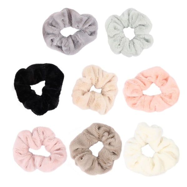 8 stk. Hårbånd Elastiske Hårbånd Snorer Store Tarm Hårbånd Assorterede Farver 10x9x1 Assorted Color 10x9x1.8cm
