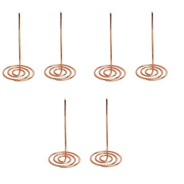 6 kpl Rose Golden Menu Summons Fork Laskuasiakirja Muistiinpano Metalli Neula Kansio Säilytystuotteet 6 pcs 14.5*7.5cm