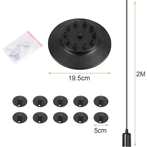 Spider-lysestakke DIY Taklampe Hengelampe Hengelampebrakett Retro Industriell Taklampe Spisestue Soverom Stue Spisestue