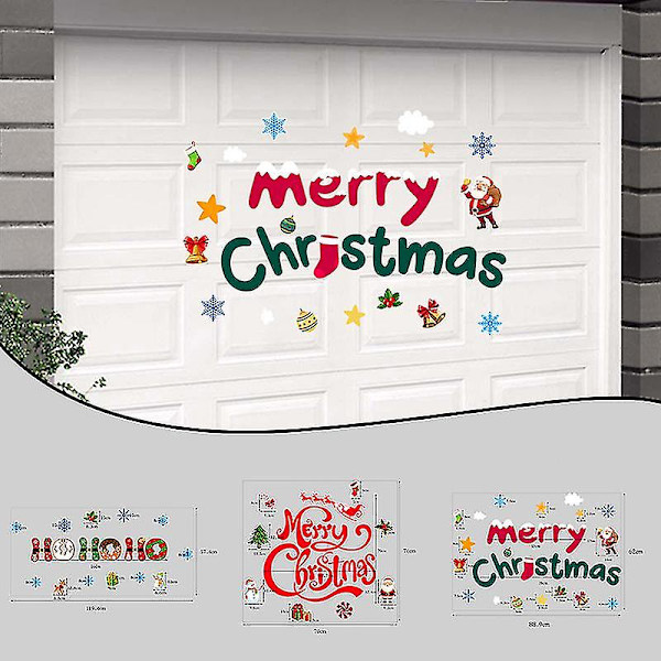 Glædelig Jul Garageport Dekorativ Sticker Med Magnetiske Køleskabs Dekaler JulefestCT037 CT037
