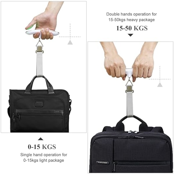 Matkatavaravaaka Elektroninen matkalaukku Kannettava Vaaka Max 50Kg/110Lb(LB,g,Oz,kg) Taaratoiminnolla lukittava painoparisto mukana matkustamiseen/postitukseen/ostoksille