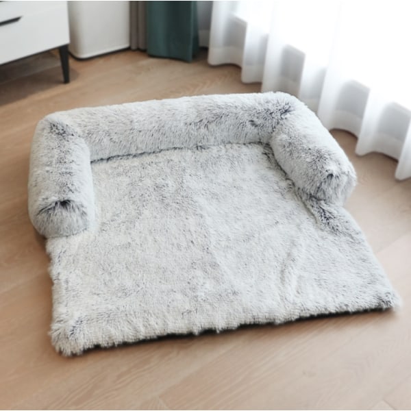 Vandtæt kæledyrstæppe til hunde og katte Blødt plys kæledyrstæppe beskytter sofaer, stole og senge mod pletter, grå (76*76*15 cm)