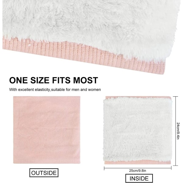2-pack Unisex Halsduk Vinter Loop Stickad Halsduk Tubhalsduk För Promenader Löpning Skidåkning Utomhus Dagligt Bruk Kvinnor Män Rosa Grå pink grey
