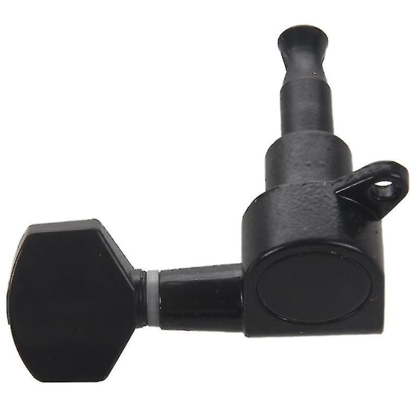 2sett Gitarr Forseglet Små Plugg Stemmeskruer Stemmemaskiner For Akustisk Elektrisk Gitar Gitardeler (Svart 6r6l)
