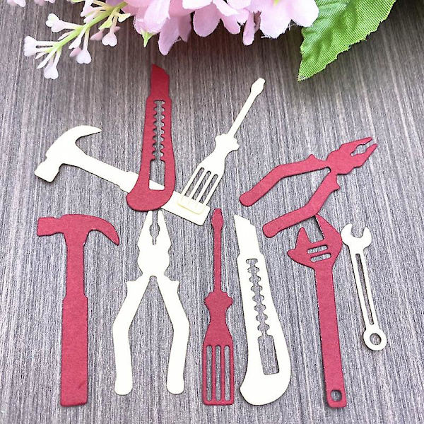 Skärmaskinsverktyg Skärformar Scrapbooking-tillbehör Kit Metallformar För Pappershantverk Korttillverkning DIY (2set, Silver)