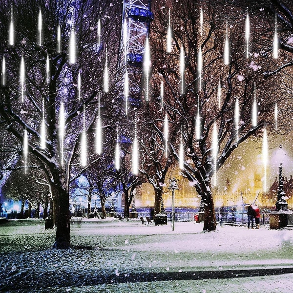 Meteorljus Fallande snöfallsljus med 10 spiralrör 280 led fallande snöljus för julgran Trädgårdsfest Bröllopsdekoration