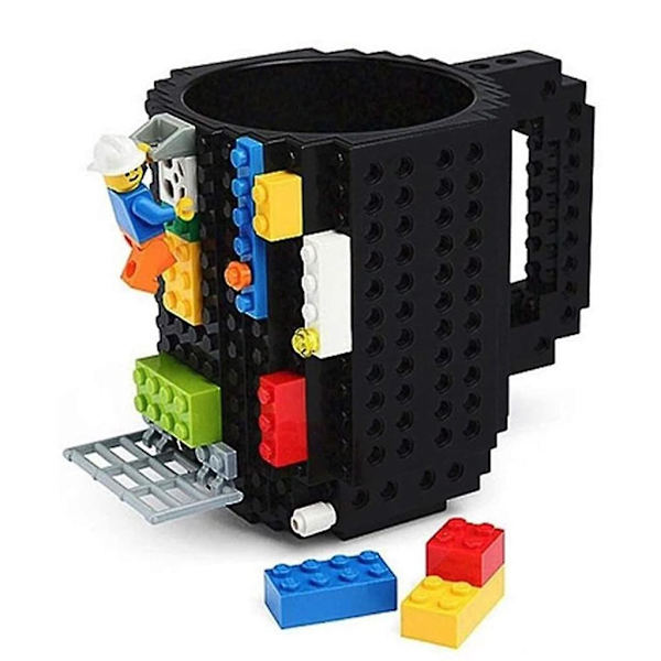 Miljøvenlig Sikkerhedskrus. Sjov Byggeklods Kop DIY Samling Kaffe Kop Kop Dekompression Vand Kop