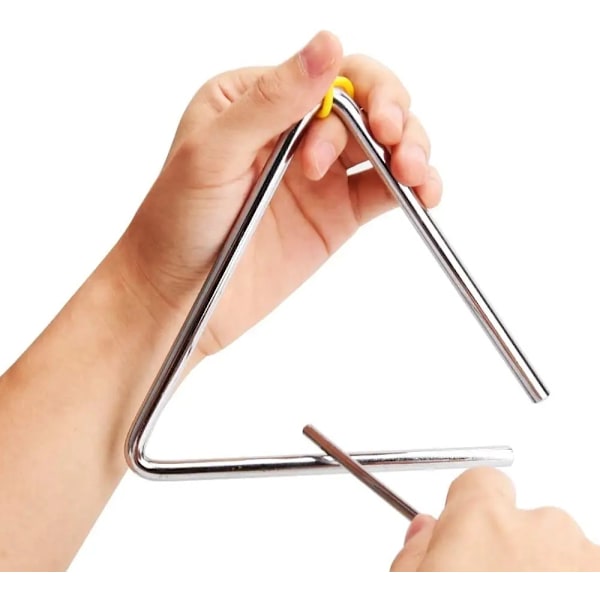 Stål Triangler Striker Rhythme Triangle Hånd Percussion Musikinstrument (7 Tommer)