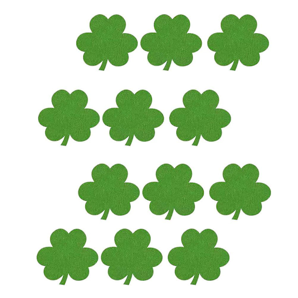 12 stk. St. Patricks Dag Kløver Underkopper Kop Puder Til Hjem Restaurant (grøn)Grøn10x10cm Green 10x10cm