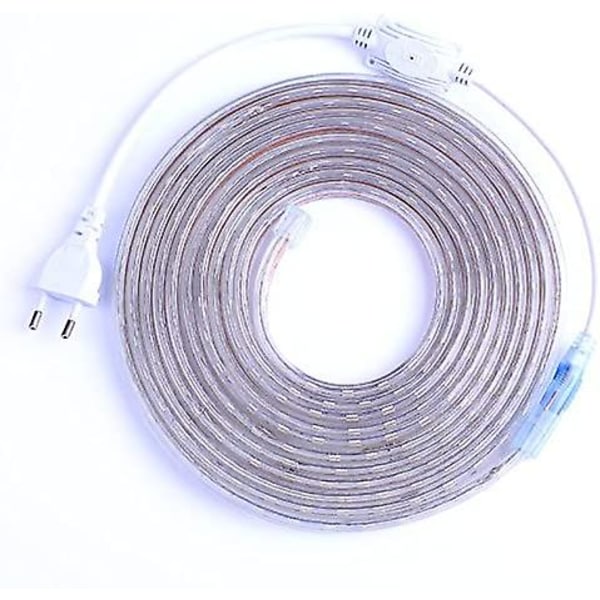 LED-stripe, 2m LED-stripe, Lyssterk LED-stripe 220v, 5050 Ip65 Vanntett LED-stripe, Varmt Hvit (2)