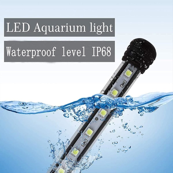 Led-akvaariovalo, vedenalainen valaistus, Rgb Color Ip68 vedenpitävä sukellusputki, kaukosäätimellä, 15 lediä 5050 Smd, 28cm, 3,8w