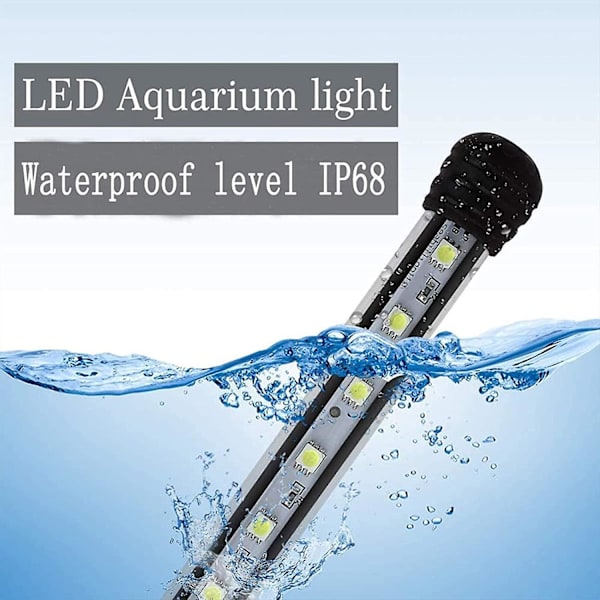 LED Akvarielys, Undervannsbelysning, RGB Farge IP68 Vanntett Dykkerør, Med Fjernkontroll, 15 LEDer 5050 SMD, 28cm, 3.8w