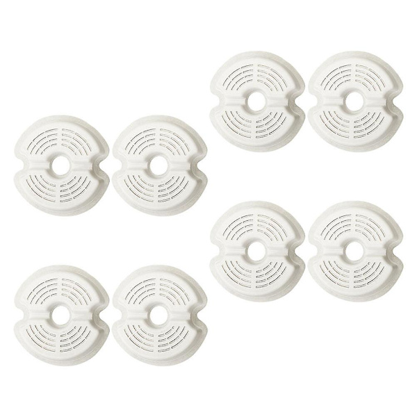 8 stk. Hjemme Vandfilter Kvadratisk Springvand Filter Udskiftning Vandfiltre Springvand Filter Hvid1 White 10.5X10.5X2CM